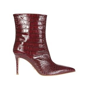 Sergio Levantesi Glossy Crocodile-Embossed Ankle Boots With Stiletto Heel - NWT